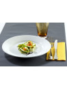 Assiette plate ronde blanche en porcelaine Ø 21 cm K - Lot de 12