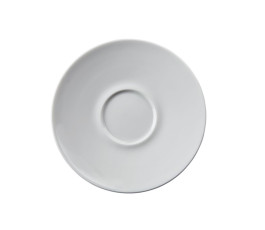 Sous-tasse blanche en porcelaine Ø 15 cm Slim O Pro.mundi - Lot de 12
