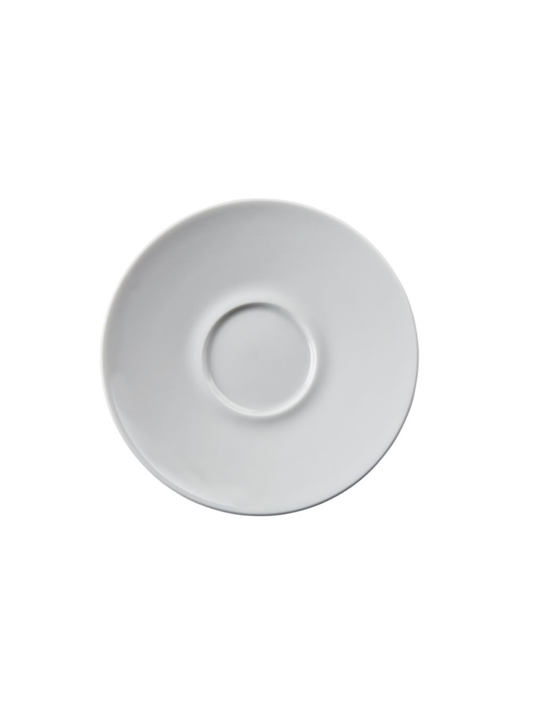 Sous-tasse blanche en porcelaine Ø 15 cm Slim O Pro.mundi - Lot de 12