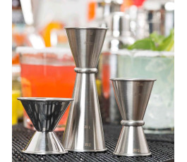 Jigger / doseur double pour cocktails - Inox - 15 et 30 ml