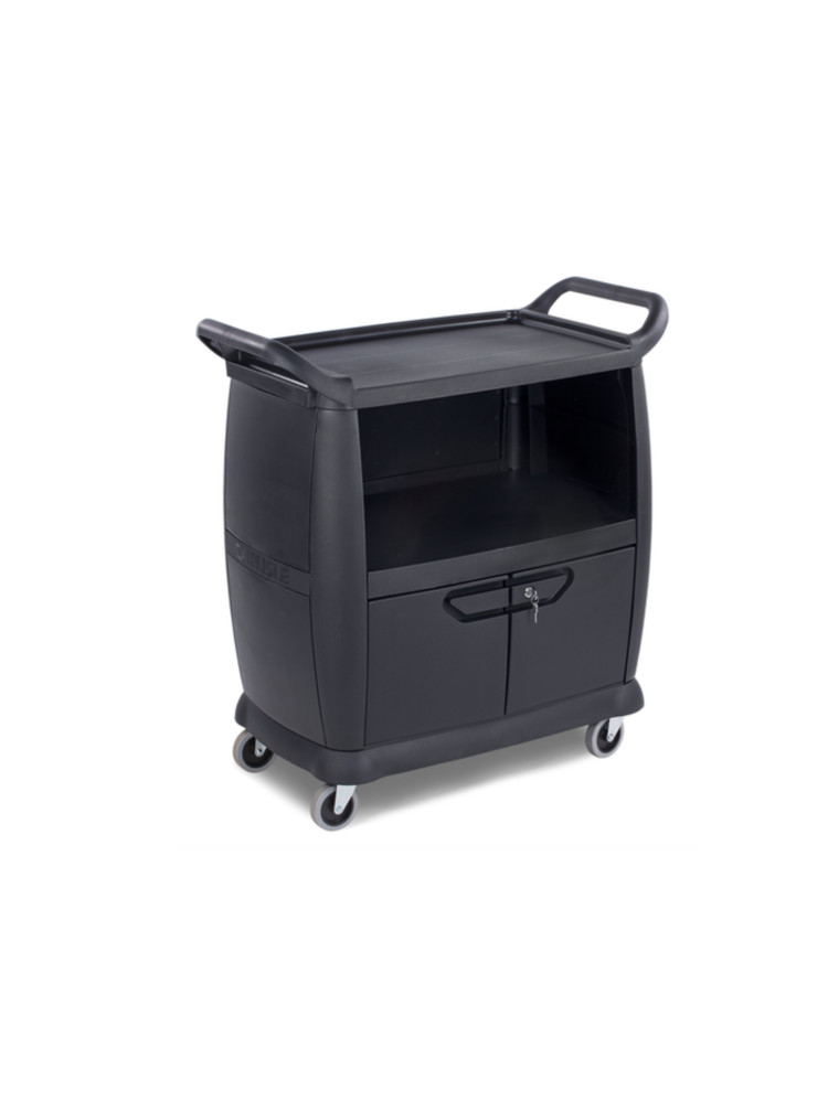 3-level black trolley