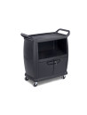 3-level black trolley