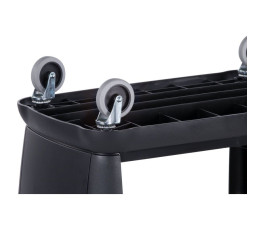 3-level black trolley