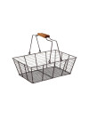Rectangular metal basket...