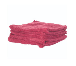 Lavette microfibre rouge - Lot de 5