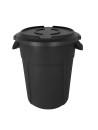 Poubelle noire 120L avec couvercle Probbax