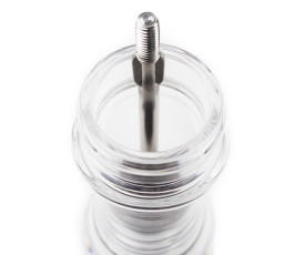 Peugeot Saveurs Nancy transparent pepper mill, 12 cm