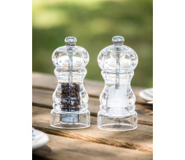 Peugeot Saveurs Nancy transparent pepper mill, 12 cm