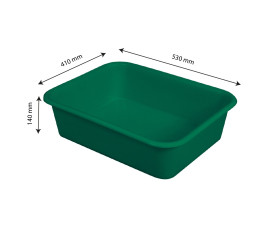 Gilactiv 20 L rectangular divider tray - Green