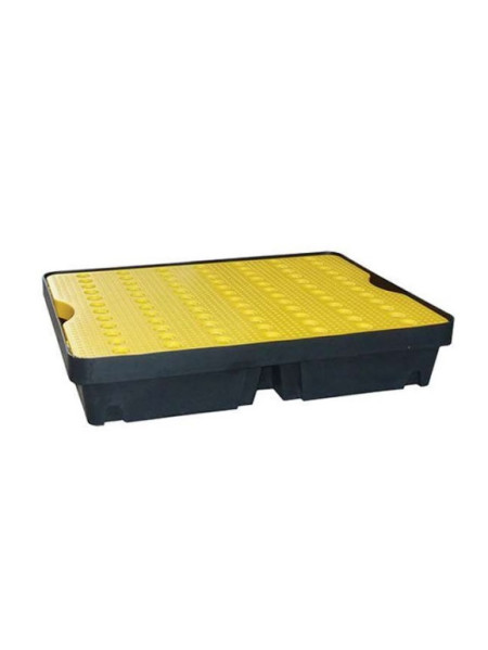 Retention tray - 800x600 mm - 40l with yellow grating