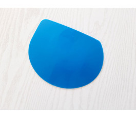 Corne plastique demi-ronde souple bleu