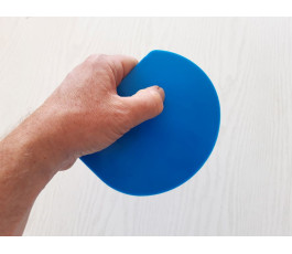 Corne plastique demi-ronde souple bleu