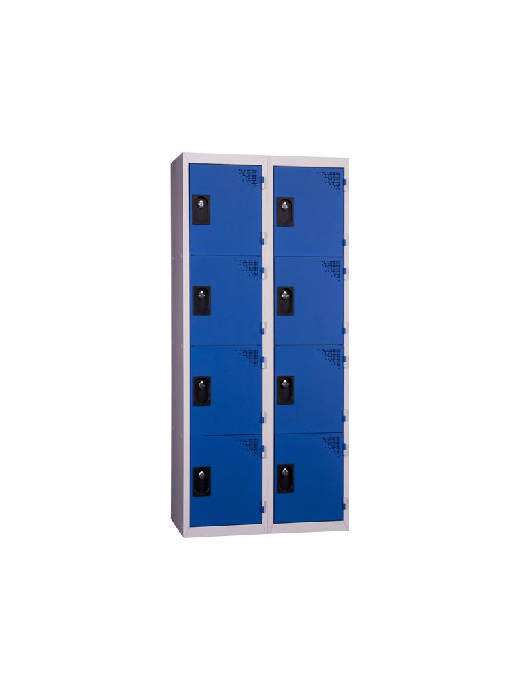 Locker Monobloc Multicases EVP 2 columns 4 lockers - Blue doors