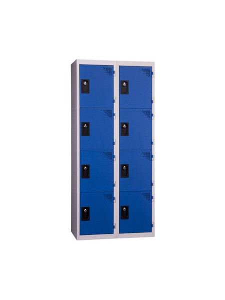 Locker Monobloc Multicases EVP 2 columns 4 lockers - Blue doors
