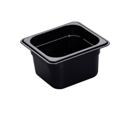 High-temperature container - GN 1/6 - Depth 100 mm - Black