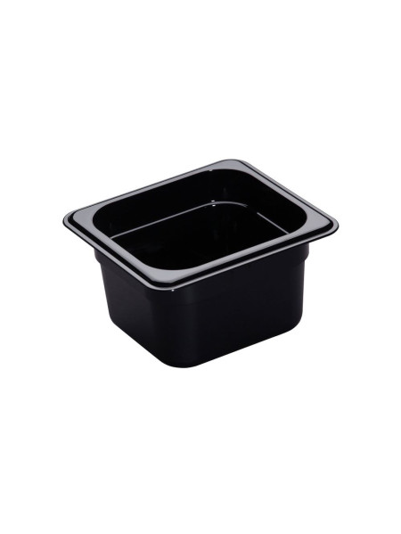 High-temperature container - GN 1/6 - Depth 100 mm - Black