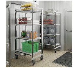 Rayonnage mobile complet Cambro Camshelving - 1280 x 600 x 1800mm
