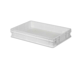 Food pan white euronorm budget line 600*400*75mm