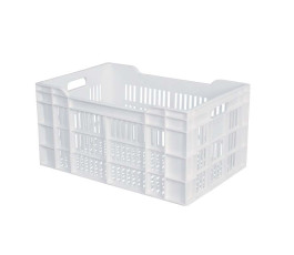 60L white perforated crate...