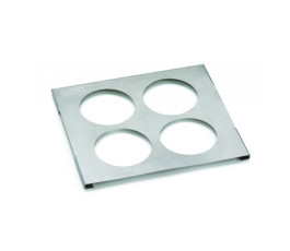 Support inox pour squeezes - 4 compartiments