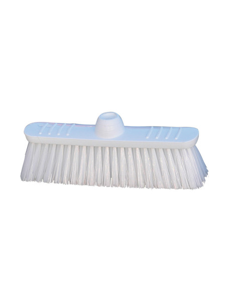 Medium-hard polyester fiber broom - white - 290 x 55 mm