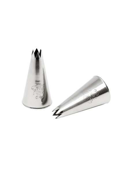 Set of 2 fluted nozzles in stainless steel - Diameter 18 mm