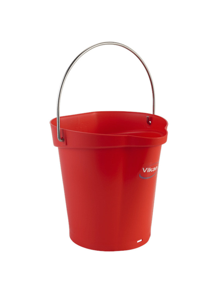 Seau gradué, bec verseur, 6L -  Rouge - Contact alimentaire