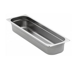 304 stainless steel container - GN 2/4 - Depth 100 mm - 5.8 L