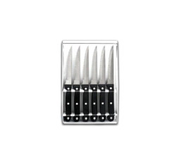 Set de 6 couteaux à viande dentelés, longueur 21cm.