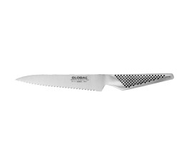 Couteau à lame crantée GS14 - L. 150 mm - Pour tomates, agrumes...