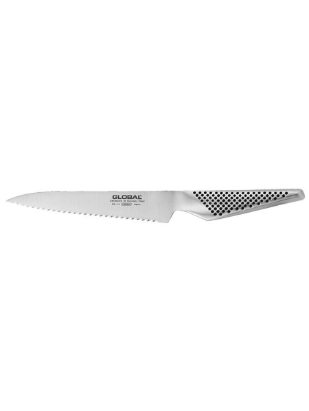 Couteau à lame crantée GS14 - L. 150 mm - Pour tomates, agrumes... Couteau à lame crantée GS14 - L. 150 mm - Pour tomates, agrumes...