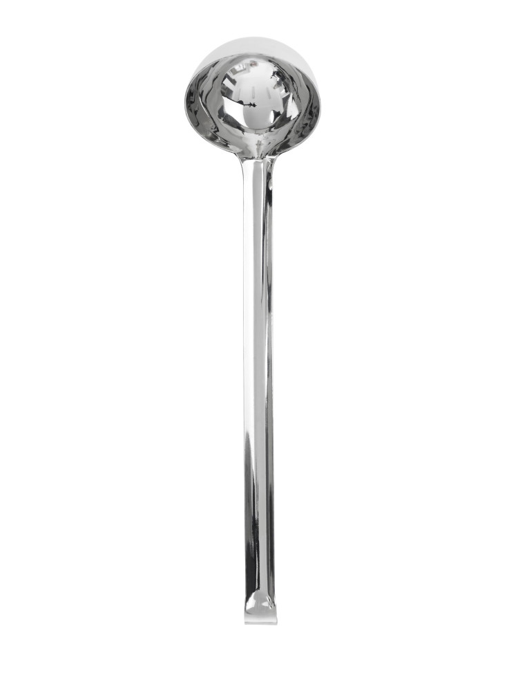 High temperature polyglass straight spatula - 25 cm - Round end