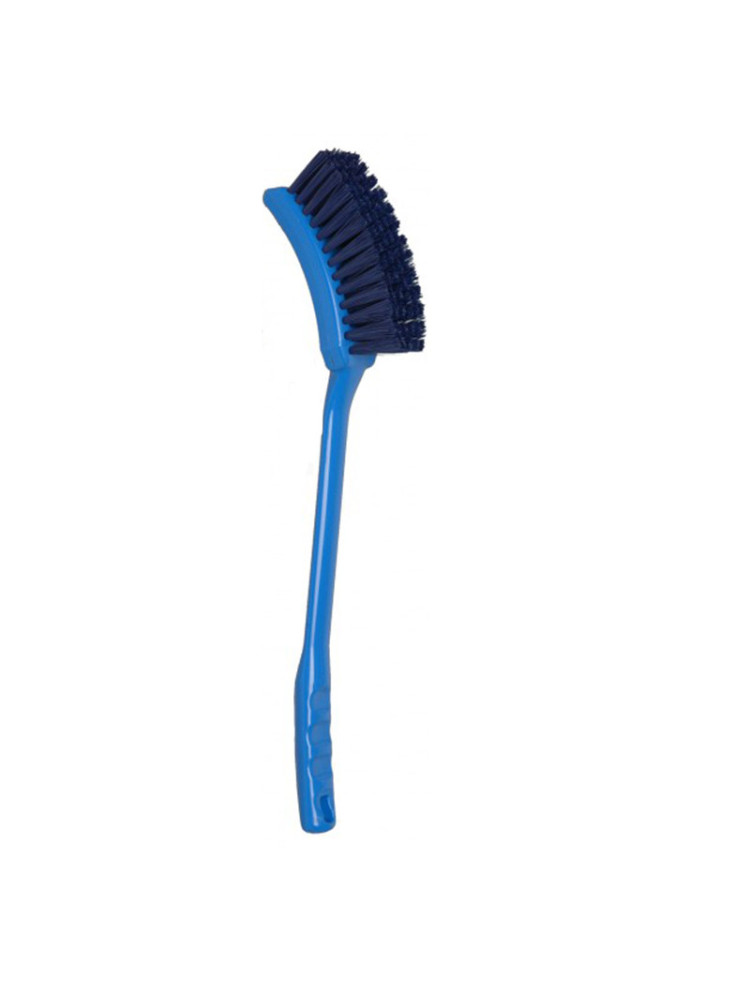 *Brosshygien* handle brush - 45 cm - medium-hard fiber - blue color