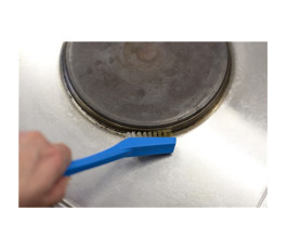 Mini-brosse avec fibres résistantes à la chaleur - 205 mm - Très dur - Bleu