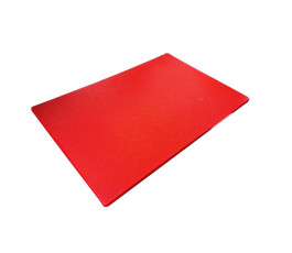Planche à découper sans rigole rouge