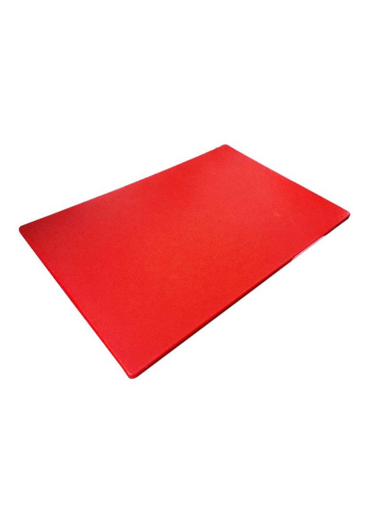 Planche à découper sans rigole rouge