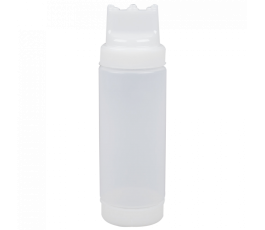 Bouteille squeeze translucide Type Dualway à 3 embouts 500 ml