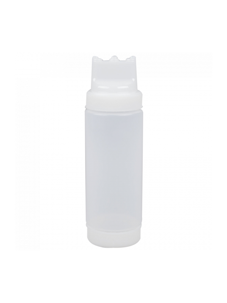 Bouteille squeeze translucide Type Dualway à 3 embouts 500 ml