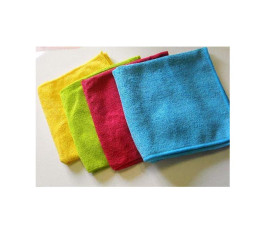 Lot de 5 lavettes microfibre bleu 40 x 40 cm