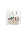 Support GN 1/3 4 compartiments pour bouteilles 473 ml ou 709 ml FIFO