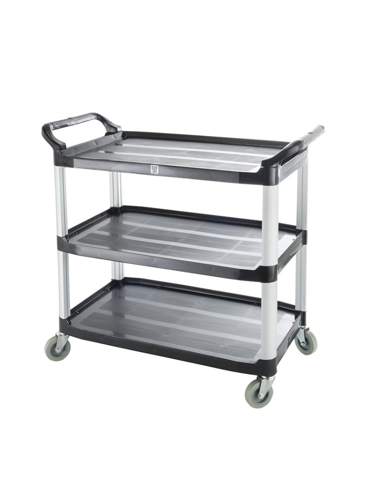 Black service cart with 3 levels 50,50*102,20cm