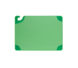 Green cutting board, anti-slip corners, with hook