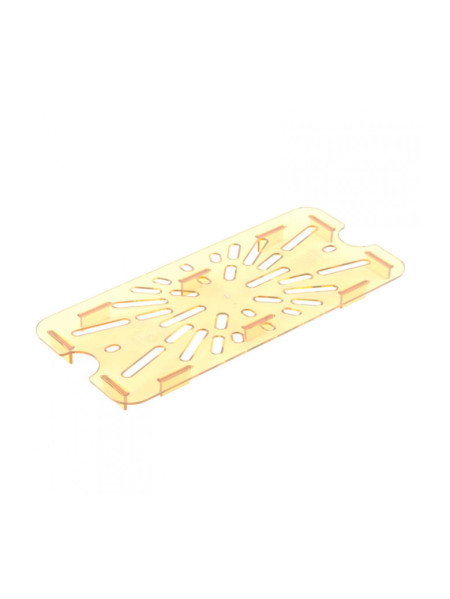 Egouttoir pour bac GN 1/3 haute température - Ambré transparent Egouttoir pour bac GN 1/3 haute température - Ambré transparent