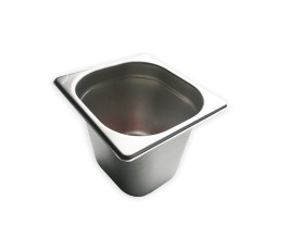 Bac GN 1/6 en inox 304, profondeur 150 mm - 2.3 L