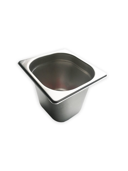 Bac GN 1/6 en inox 304, profondeur 150 mm - 2.3 L Bac GN 1/6 en inox 304, profondeur 150 mm - 2.3 L