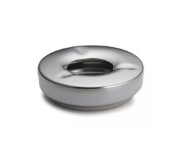 Cendrier de table inox rond - Coupe-vent - 12.5 cm de diamètre