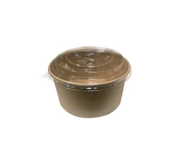 300 disposable round bowls 1000 ml with lid - diameter 150 mm