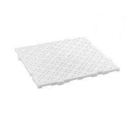 Caillebotis carré blanc plastique 50*50 cm