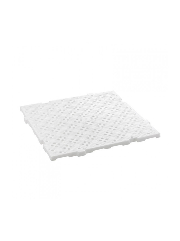 Caillebotis carré blanc plastique 50*50 cm