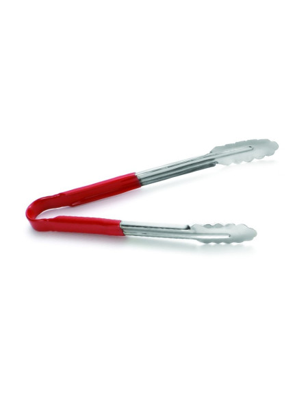 Stainless steel oak leaf pliers, red handle, length 30,5 cm